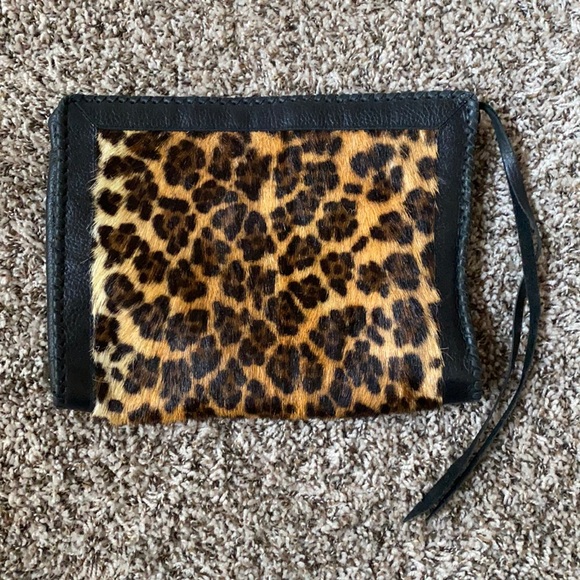 Cleobella Handbags - Cleobella Leopard print calf hair clutch